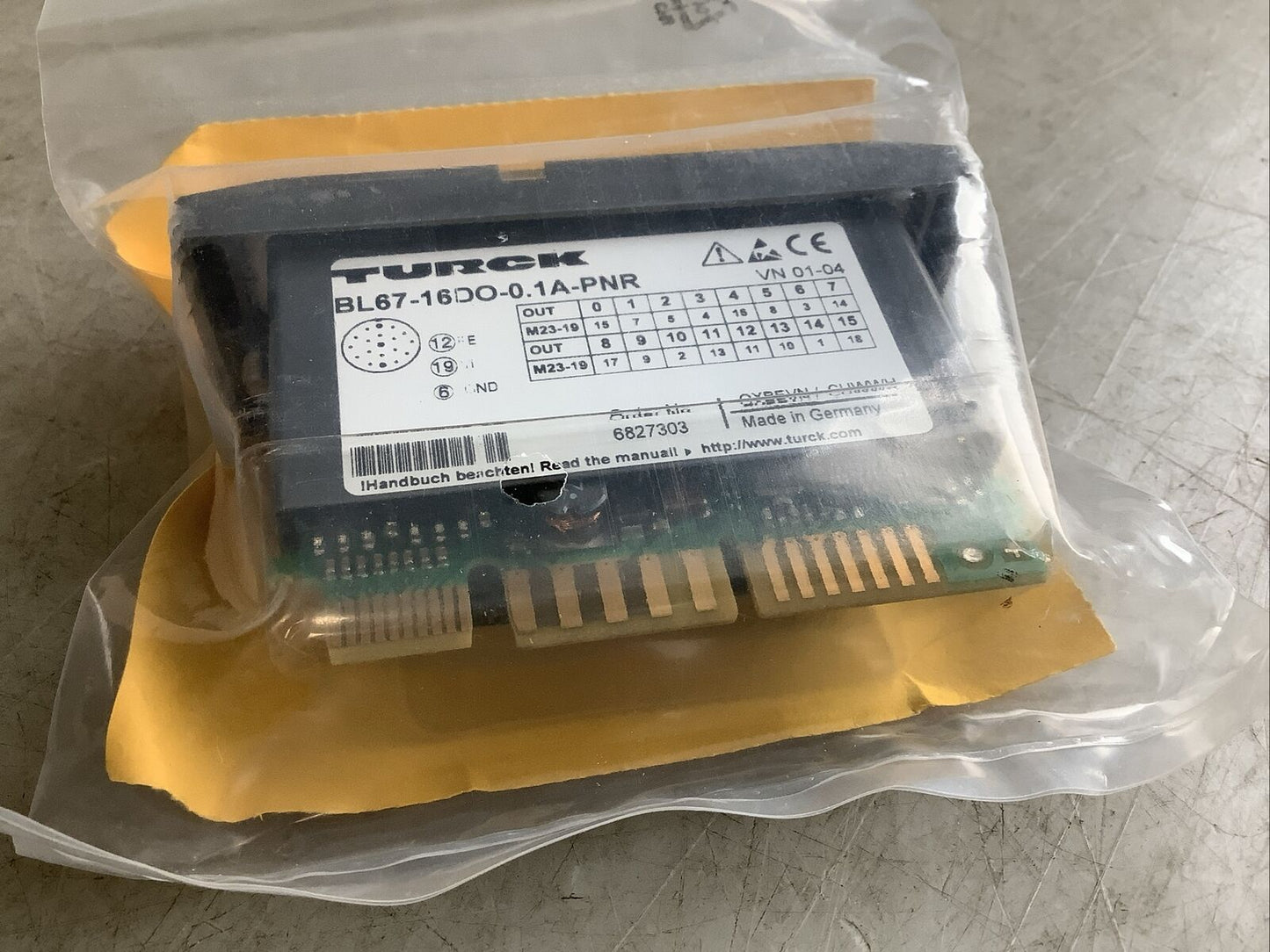 TURCK BL67-16DO-0.1A-PNR SYSTEM OUTPUT MODULE 16 DIGITAL OUTPUTS 24VDC LED U3S