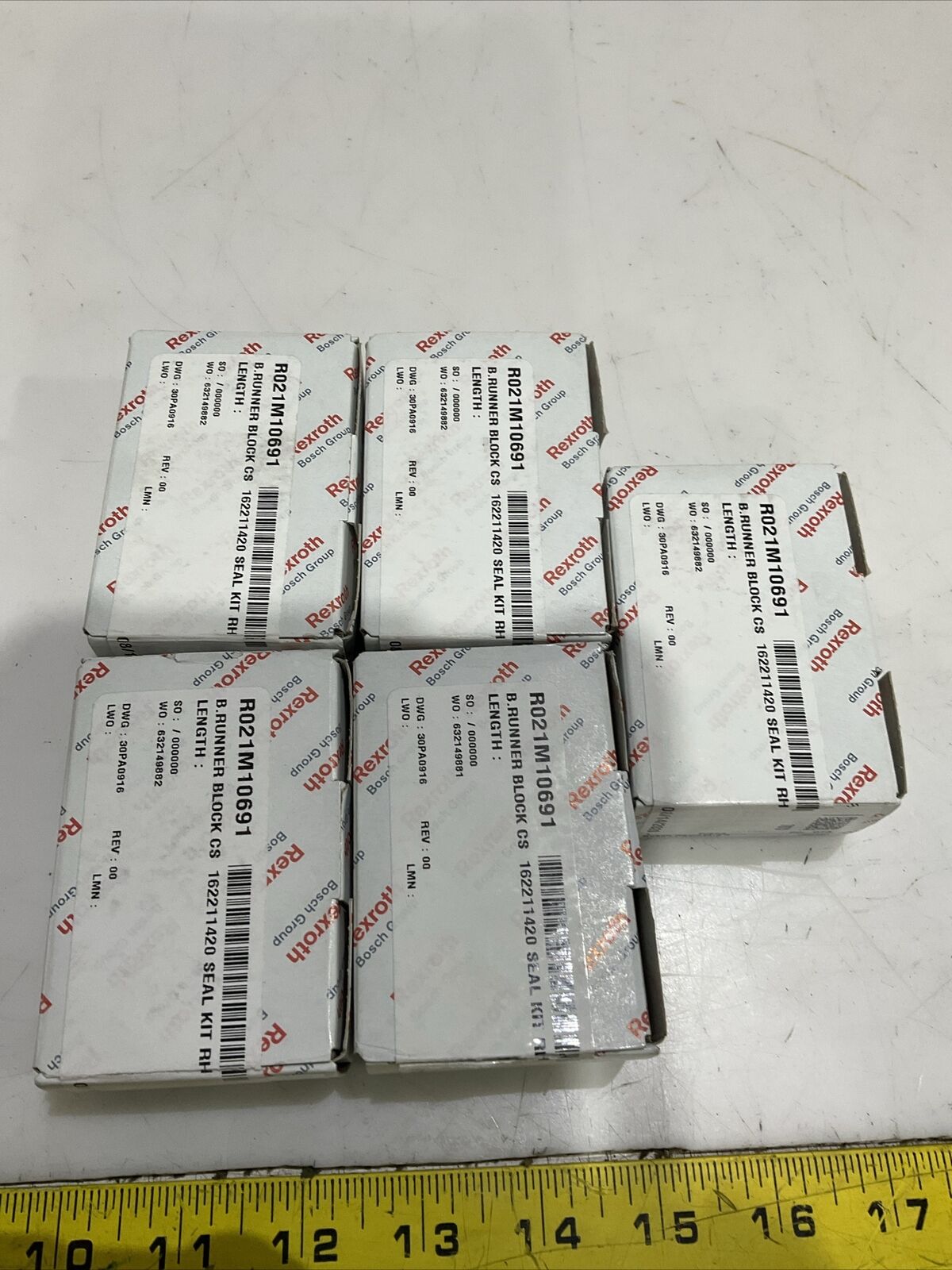 REXROTH R021M10691 LINEAR RUNNER BLOCK LOT OF 5 U3S