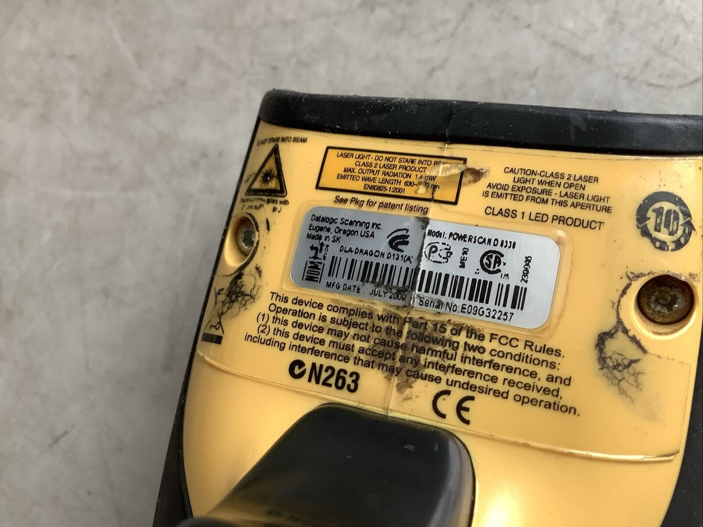 DATALOGIC SCANNING POWERSCAN D8330 BAR CODE SCANNER U3S