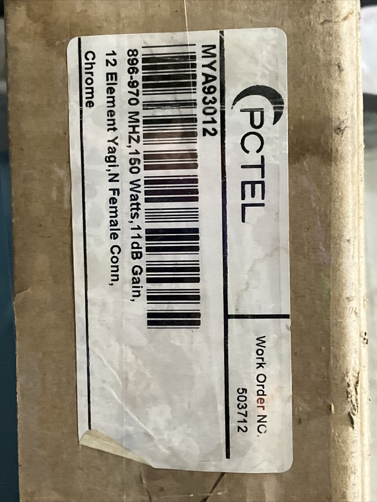PCTEL MYA93012 WIRELESS ANTENNA 896-970 MHZ 150 W 11dB GAIN 12 ELEMENT YAGII G7T