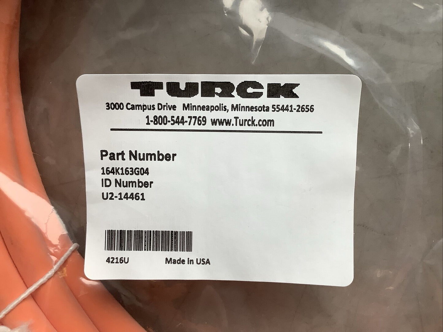 TURCK U2-14461 CABLE ASSEMBLY U3S