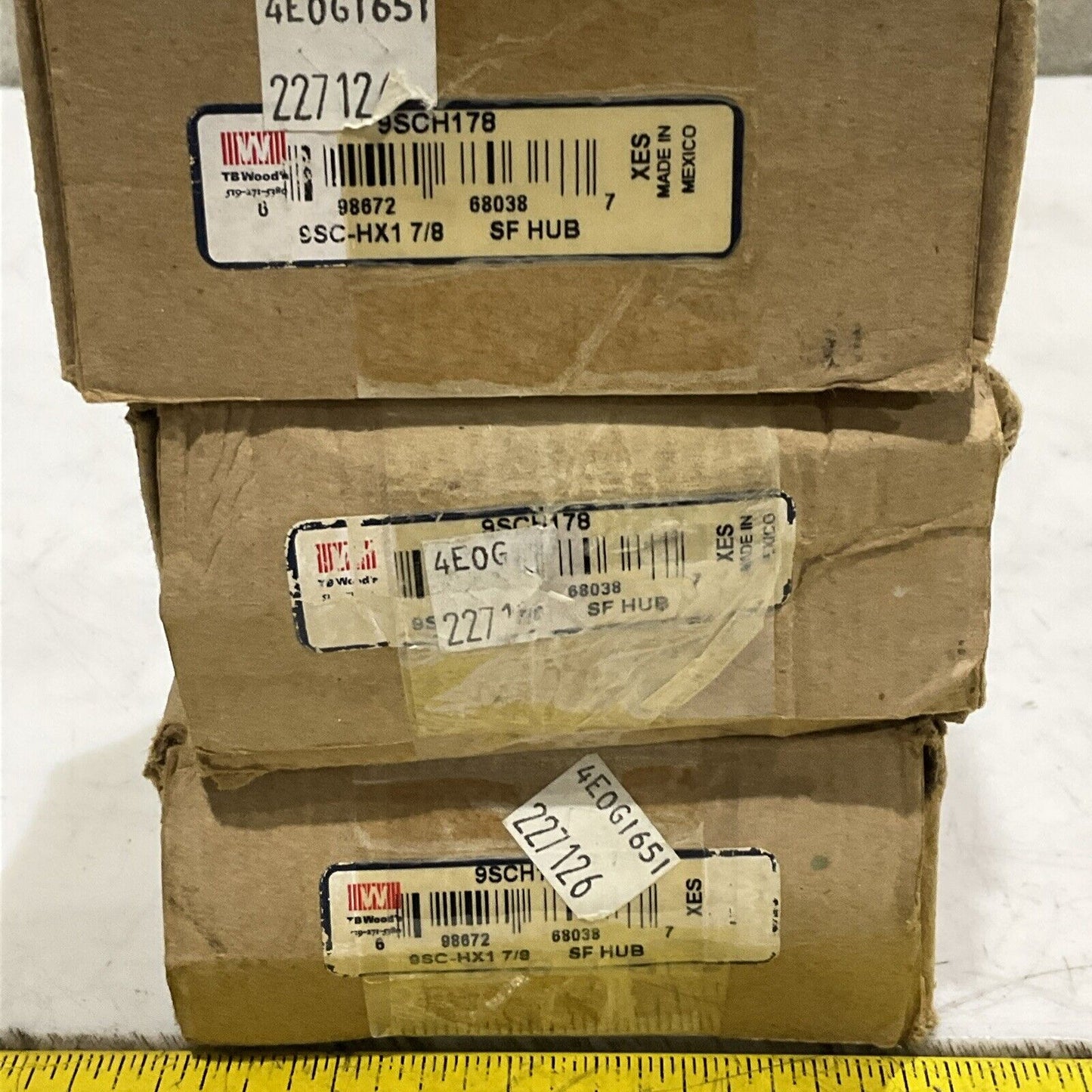 TB WOOD’S 9SCH178 9SC-HX1 7/8 COUPLING SPACER HUB LOT OF 3 G7T