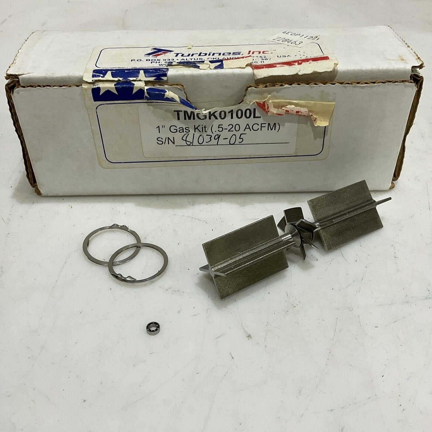 TI TURBINE INC TMGK0100L GAS KIT 1” .5-20 ACFM G7T