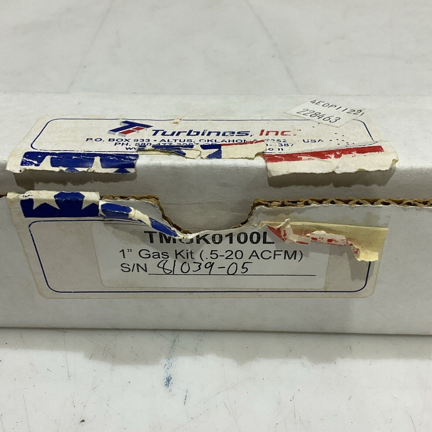 TI TURBINE INC TMGK0100L GAS KIT 1” .5-20 ACFM G7T