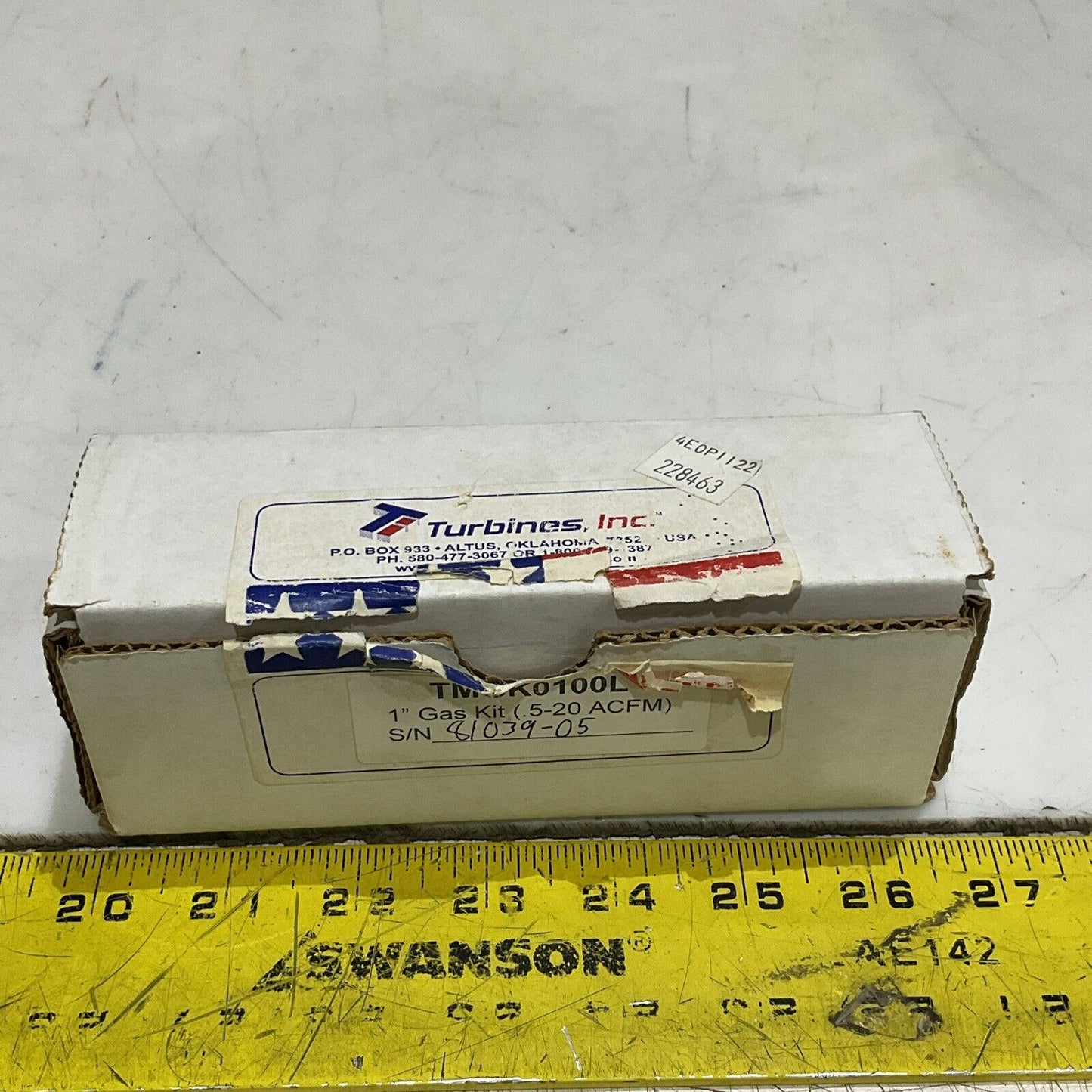 TI TURBINE INC TMGK0100L GAS KIT 1” .5-20 ACFM G7T