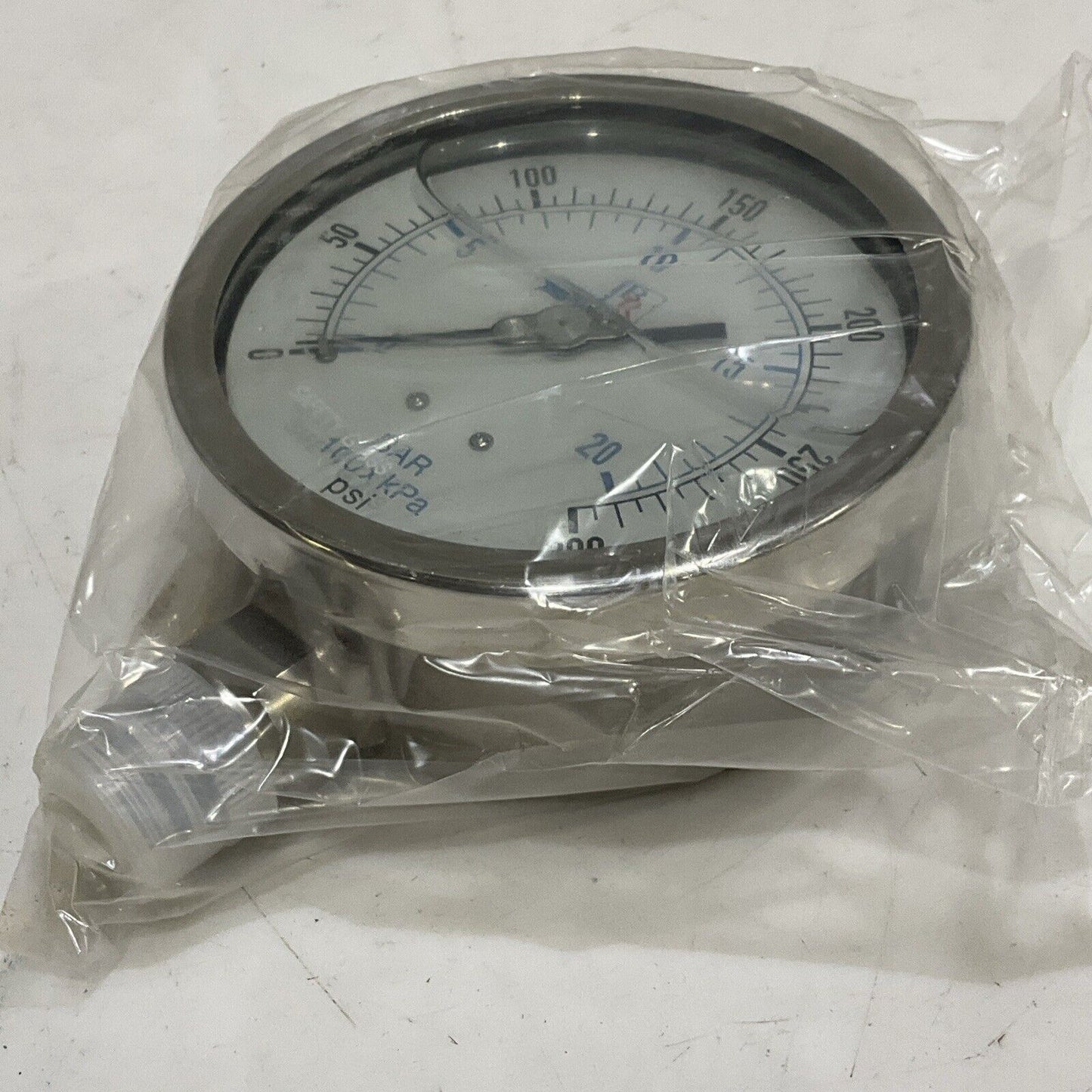 BLUE RIBBON BR301L-402H LIQUID FILLED PRESSURE GAUGE 0-300 PSI 1/2” G7T