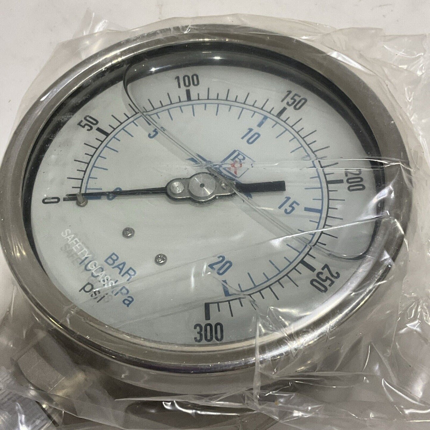 BLUE RIBBON BR301L-402H LIQUID FILLED PRESSURE GAUGE 0-300 PSI 1/2” G7T