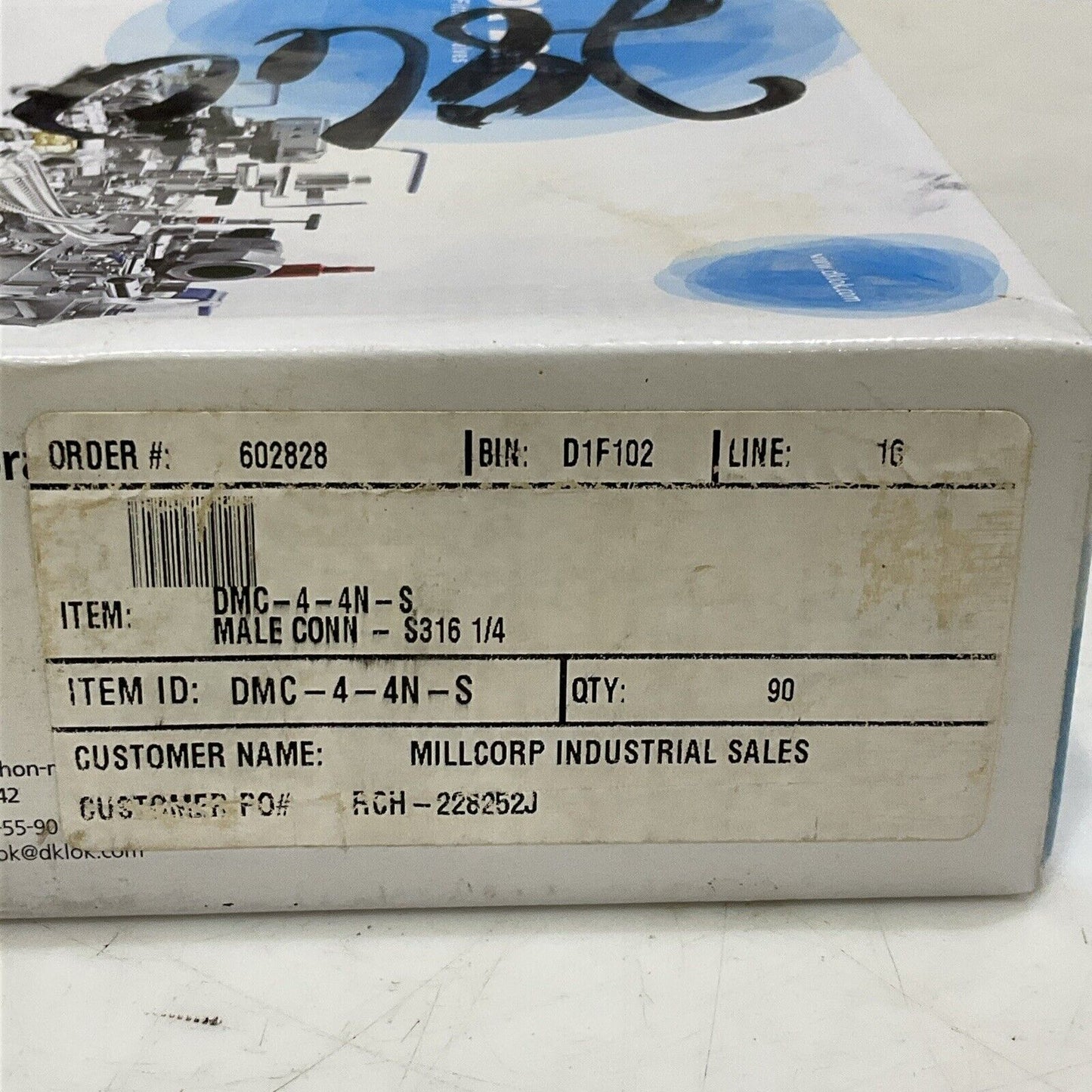 DK-LOK DMC-4-4N-S MALE STEEL CONNECTOR 1/4” TUBE X 1/4 NPT S316 LOT OF 70 G7T