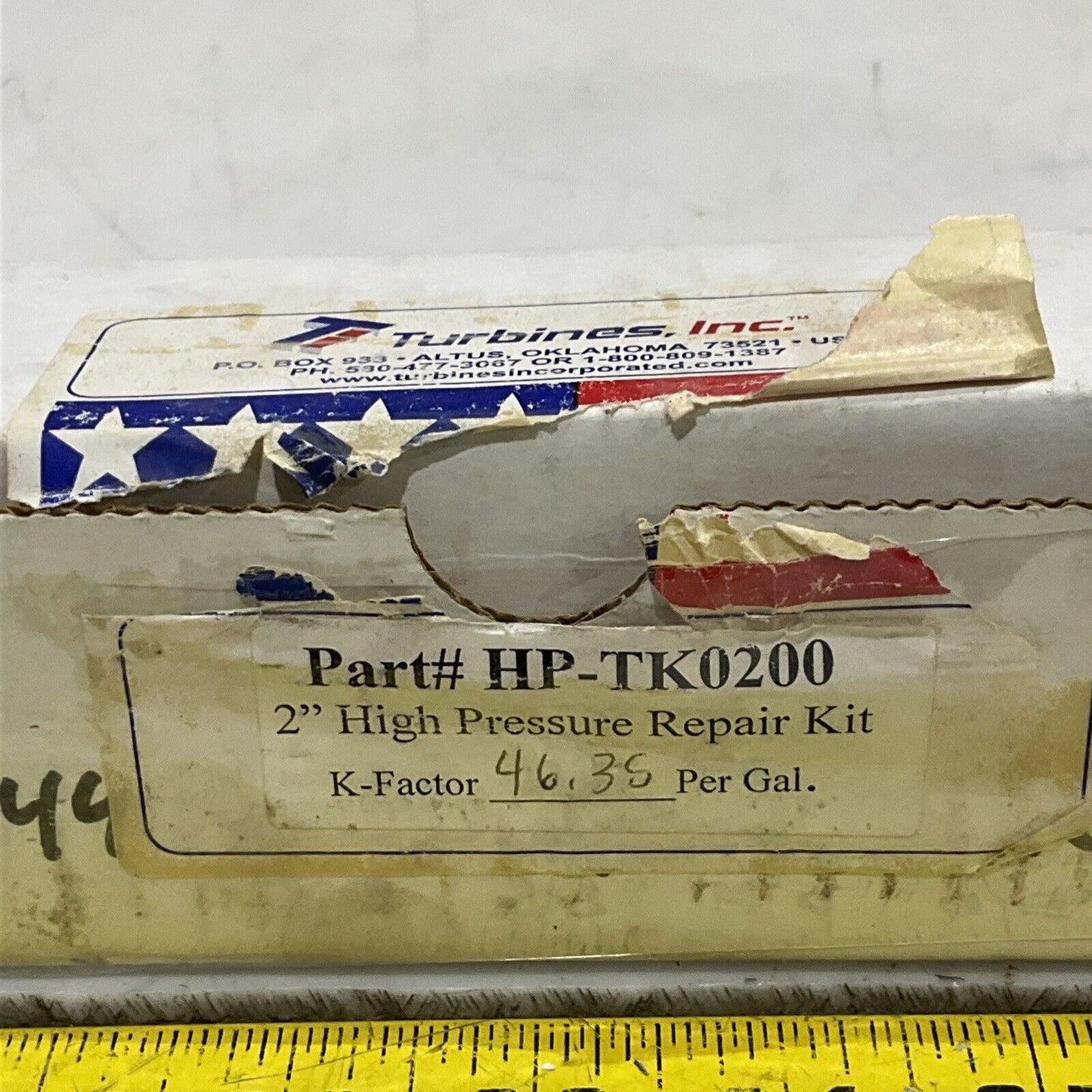 TURBINES INC HP-TK0200 HIGH PRESSURE REPAIR KIT 2” K-FACTOR 46.35 PER GAL G7T