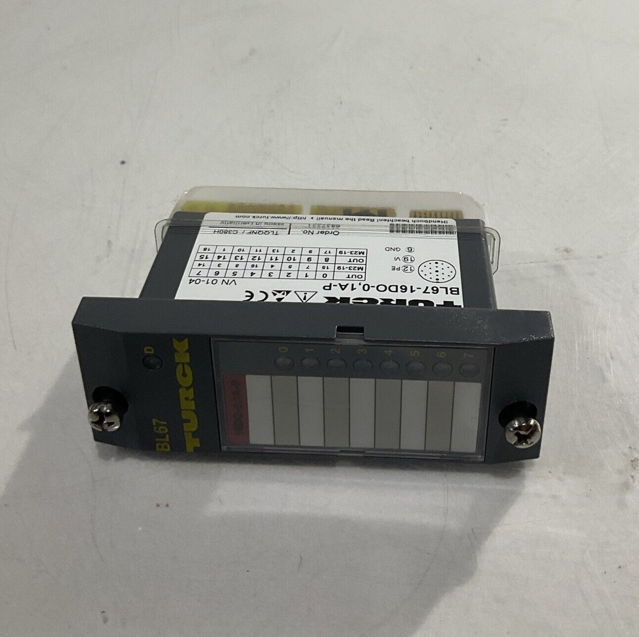 TURCK BL67-16DO-0.1A-PNR SYSTEM OUTPUT MODULE 16 DIGITAL OUTPUTS 24VDC LED U3S
