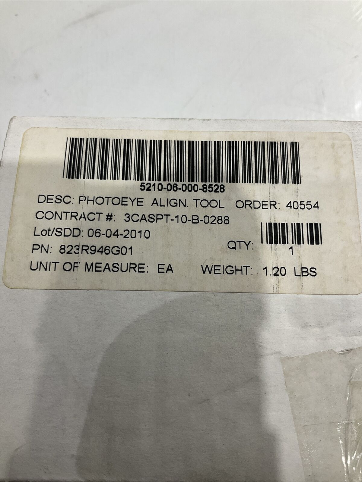 BPPLB HEIGHT 5X802 823R946G01 PHOTOEYE ALIGN TOOL U3S