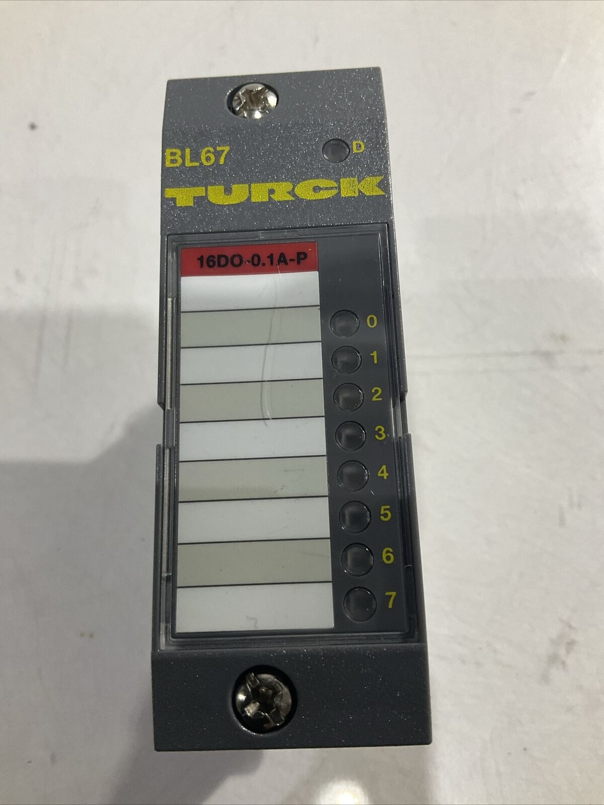 TURCK BL67-16DO-0.1A-PNR SYSTEM OUTPUT MODULE 16 DIGITAL OUTPUTS 24VDC LED U3S