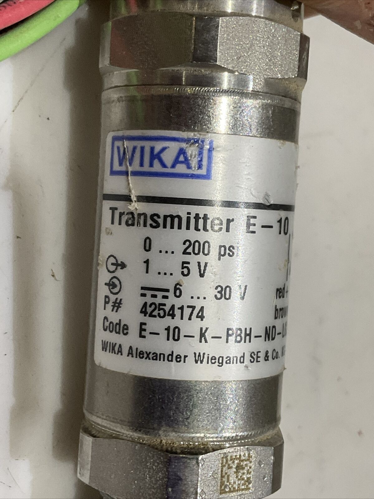 WIKA E-10-K-PBH-ND-LG3X67-ZZ TRANSMITTER WELLHEAD H1RDS44Q B16.34 608 G7T
