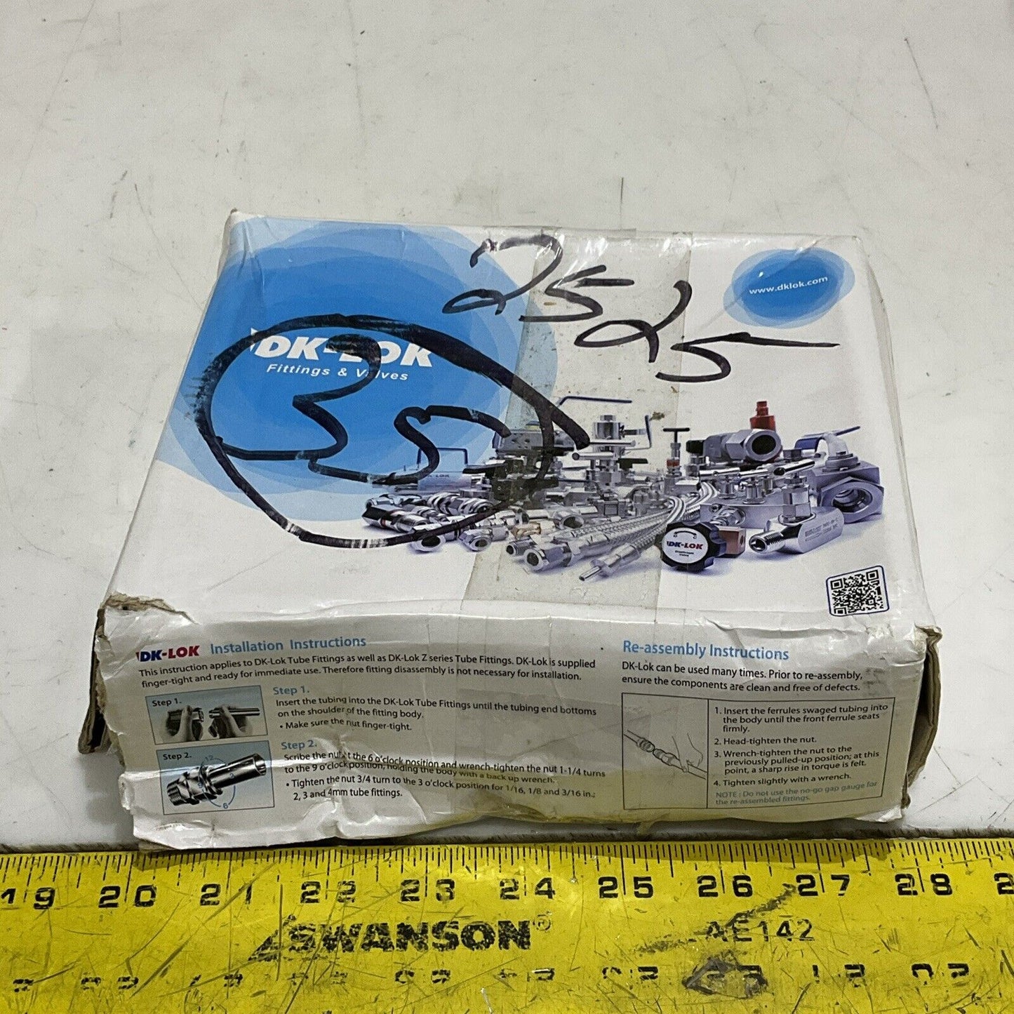 DK-LOK GABMF4-8N-S REDUCING ADAPTER 1/4” 1/2” SS 316 LOT OF 35 U3S