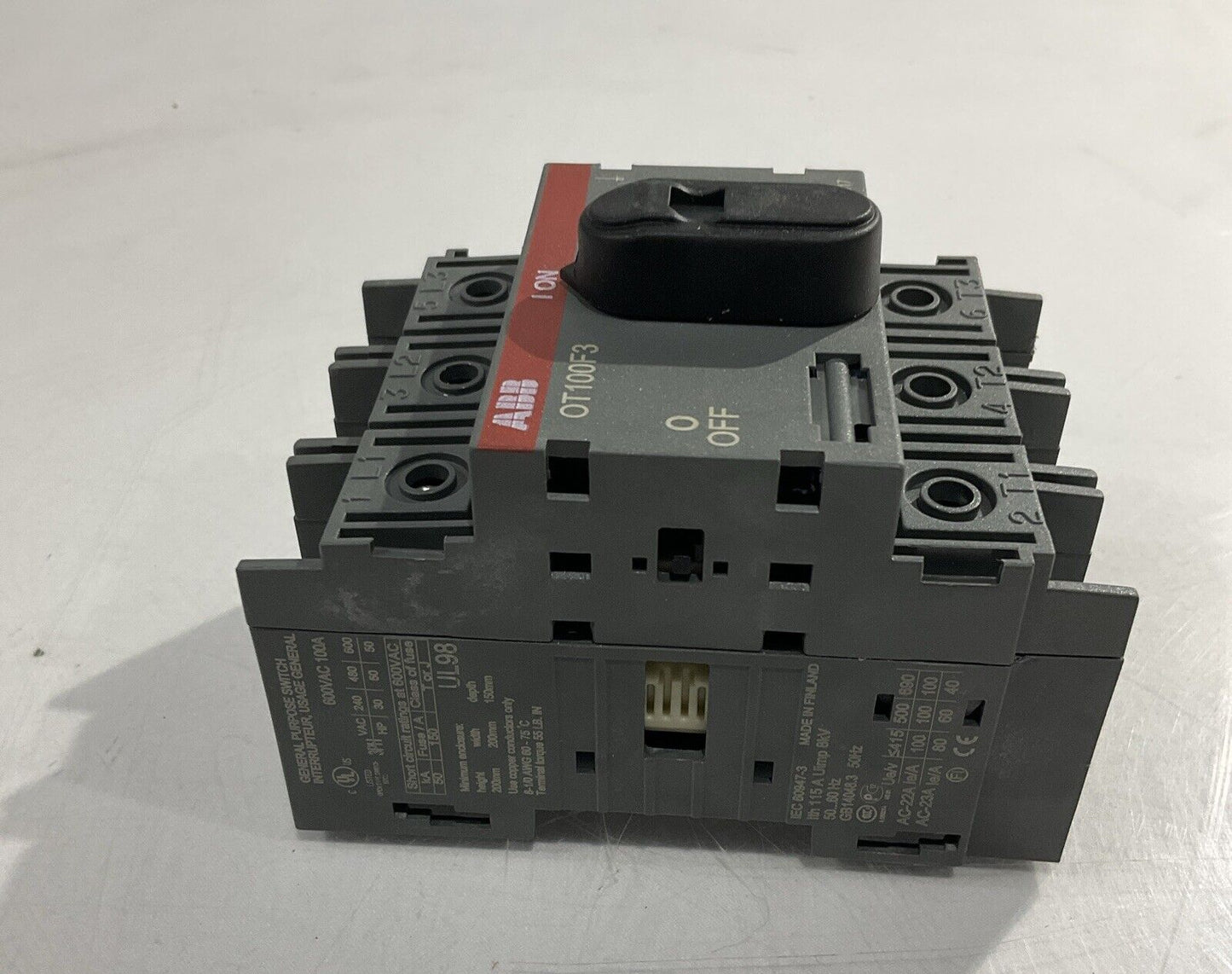 ABB 162K300H01 1SCA105004R1001 SWITCH DISCONNECT 600VAC U3S