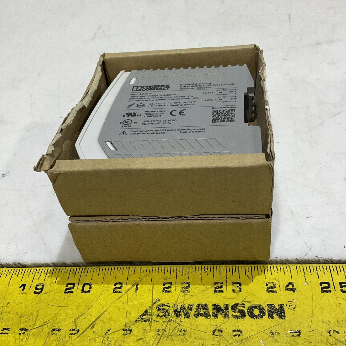 PHOENIX CONTACT D-32825 UNO-DIODE/5-24DC/2X10/1X20 5-24V 4,5-30V LOT OF 2 G7T