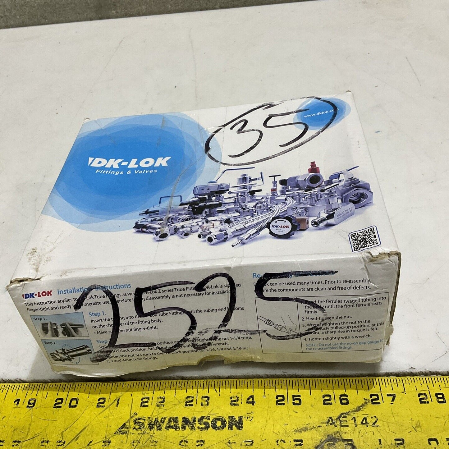 DK-LOK GABMF4-8N-S REDUCING ADAPTER NPT 1/4 NPT SS316 LOT OF 35 G7T