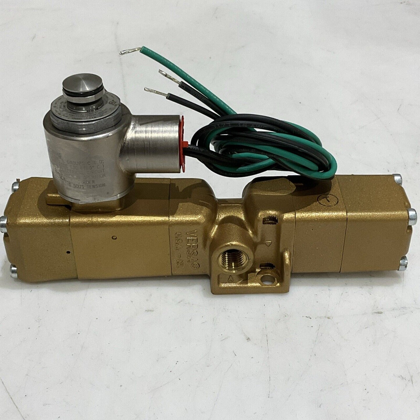 VERSA VSA-3321-DP-SC0422 SOLENOID VALVE 3-WAY BRASS 12VDC G7T