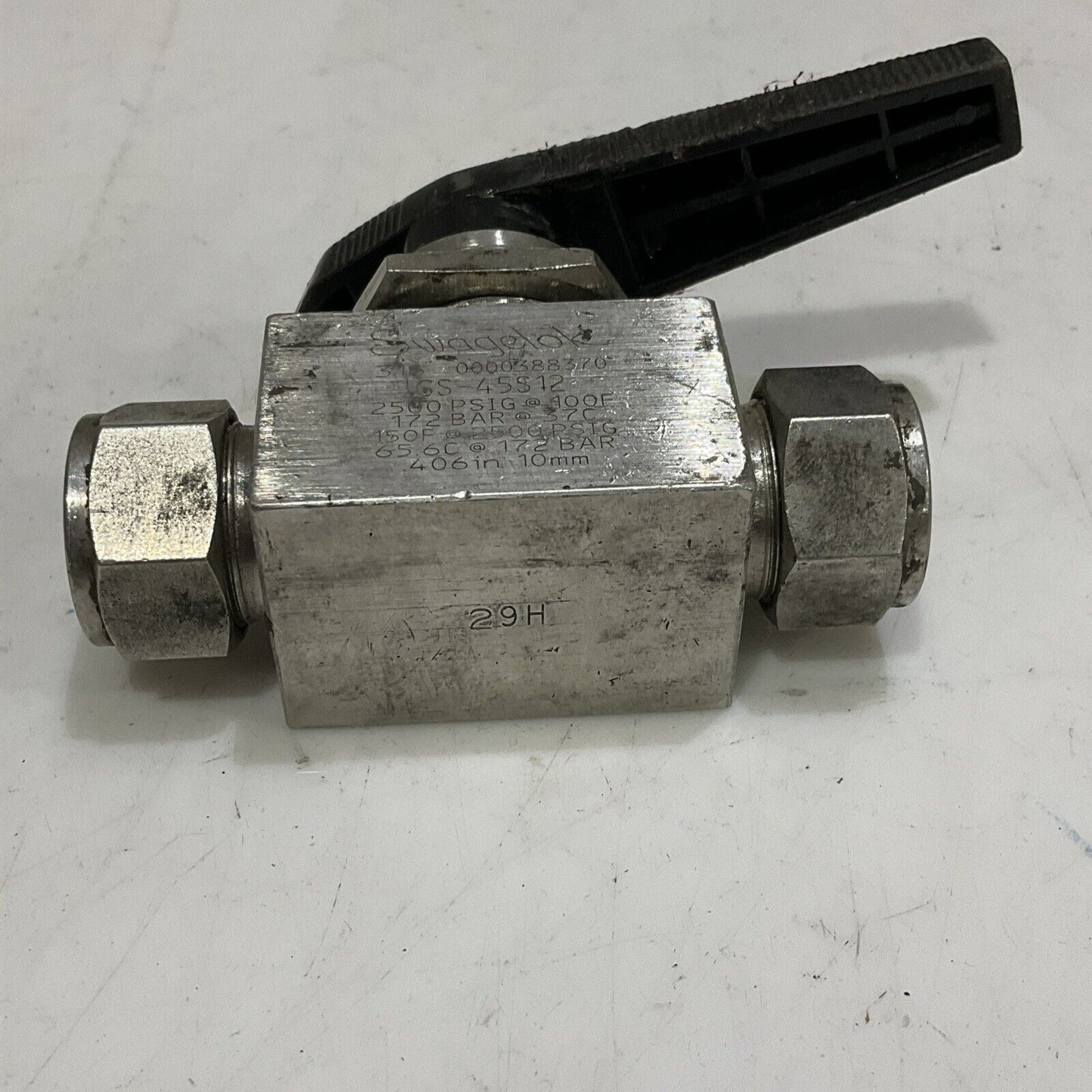 SWAGELOK SS-45S12 HIGH PRESSURE BALL VALVE 2500 PSIG 172 BAR G7T
