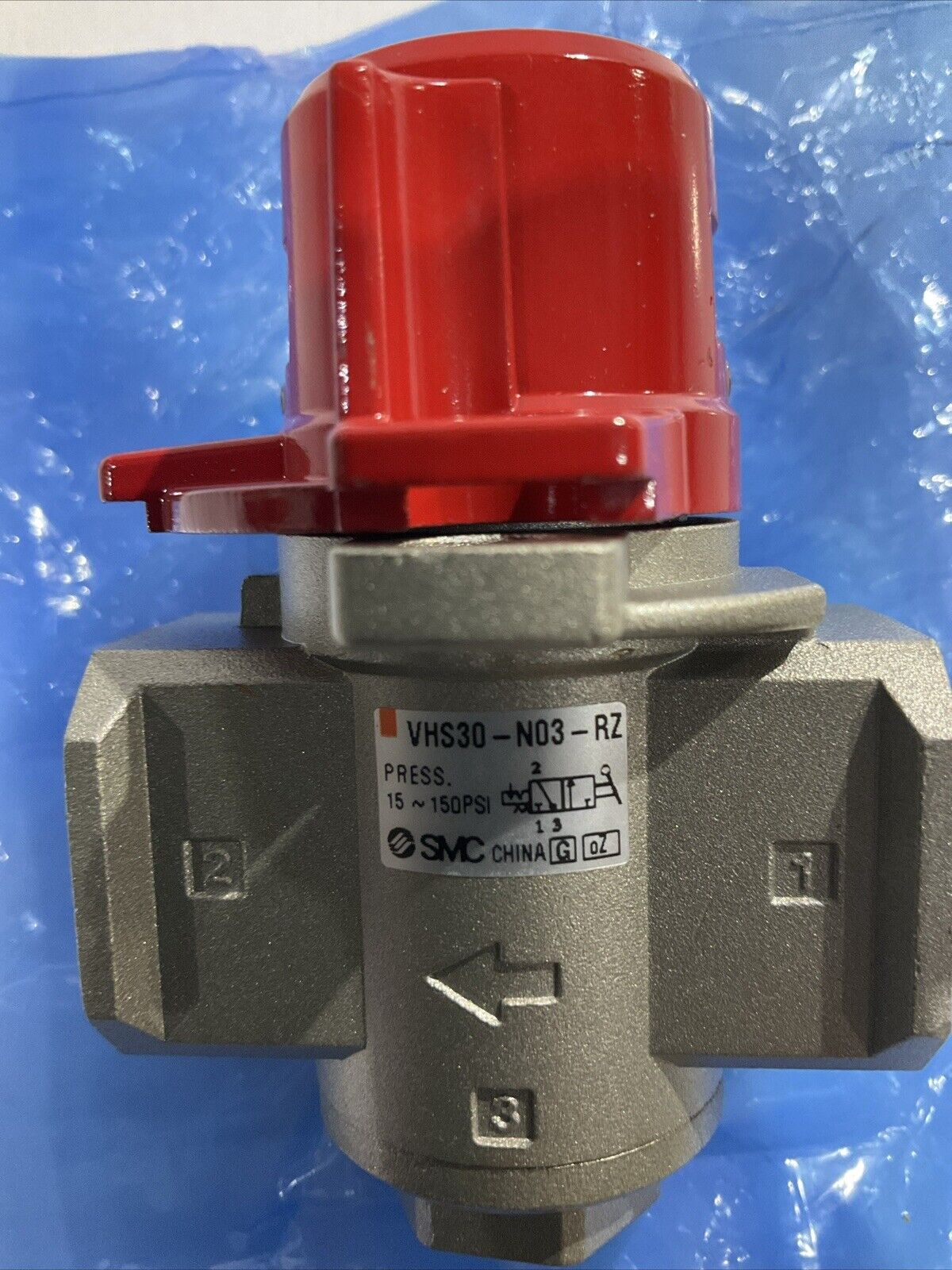 SMC VHS30-N03-RZ PRESS RELIEF PNEUMATIC LOCK OUT VALVE 15-150 PSI U3S
