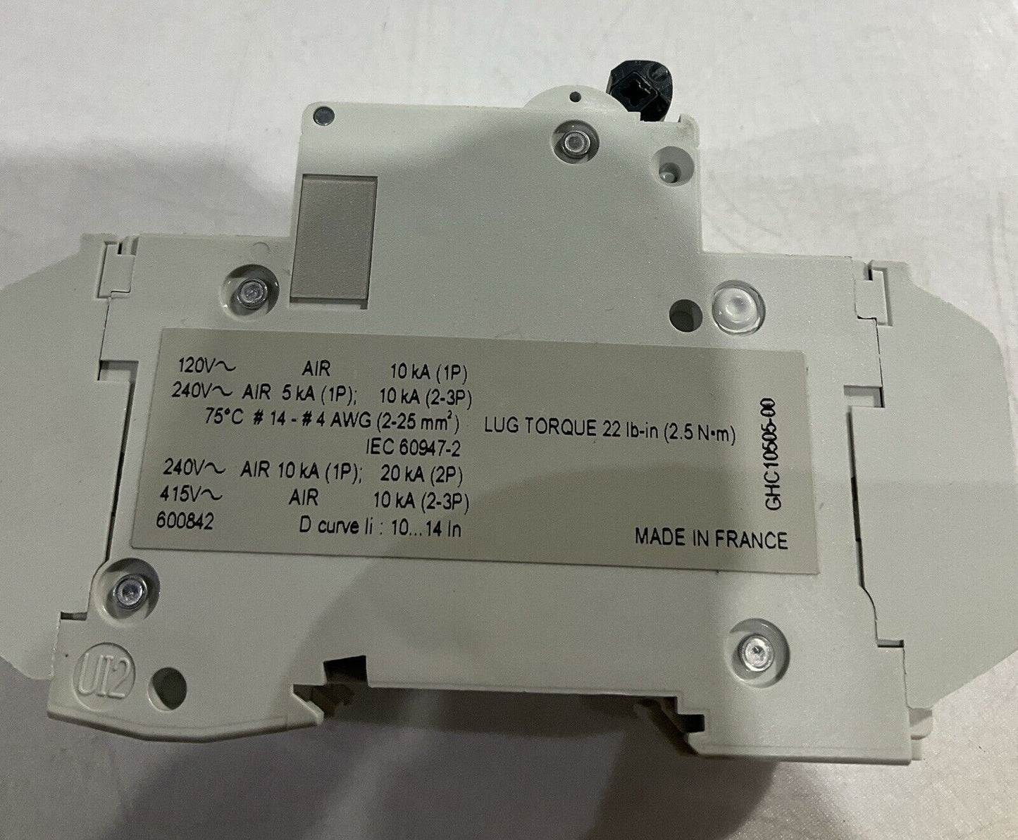 SQUARE D 60163 MULIT 9 C60 MINIATURE CIRCUIT BREAKER 240V 5A 2P U3S