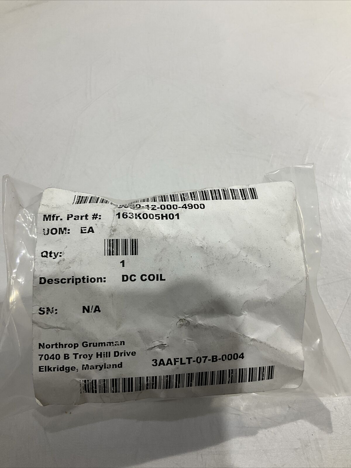 NORTHROP 163K005H01 HYDRAFORCE DC COIL U3S