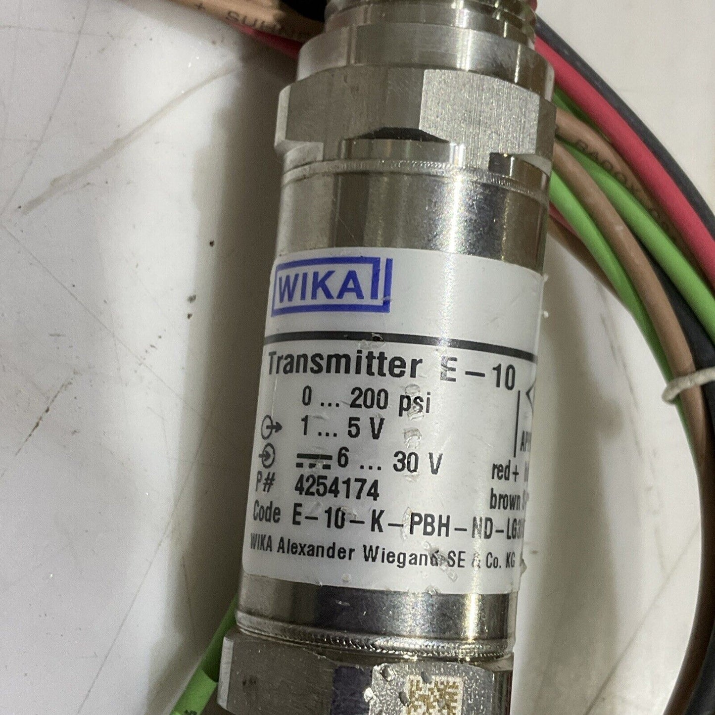 WIKA E-10-K-PBH-ND-LG3X67-ZZ TRANSMITTER 200# WELLHEAD H1RDS44Q B16.34 608 G7T