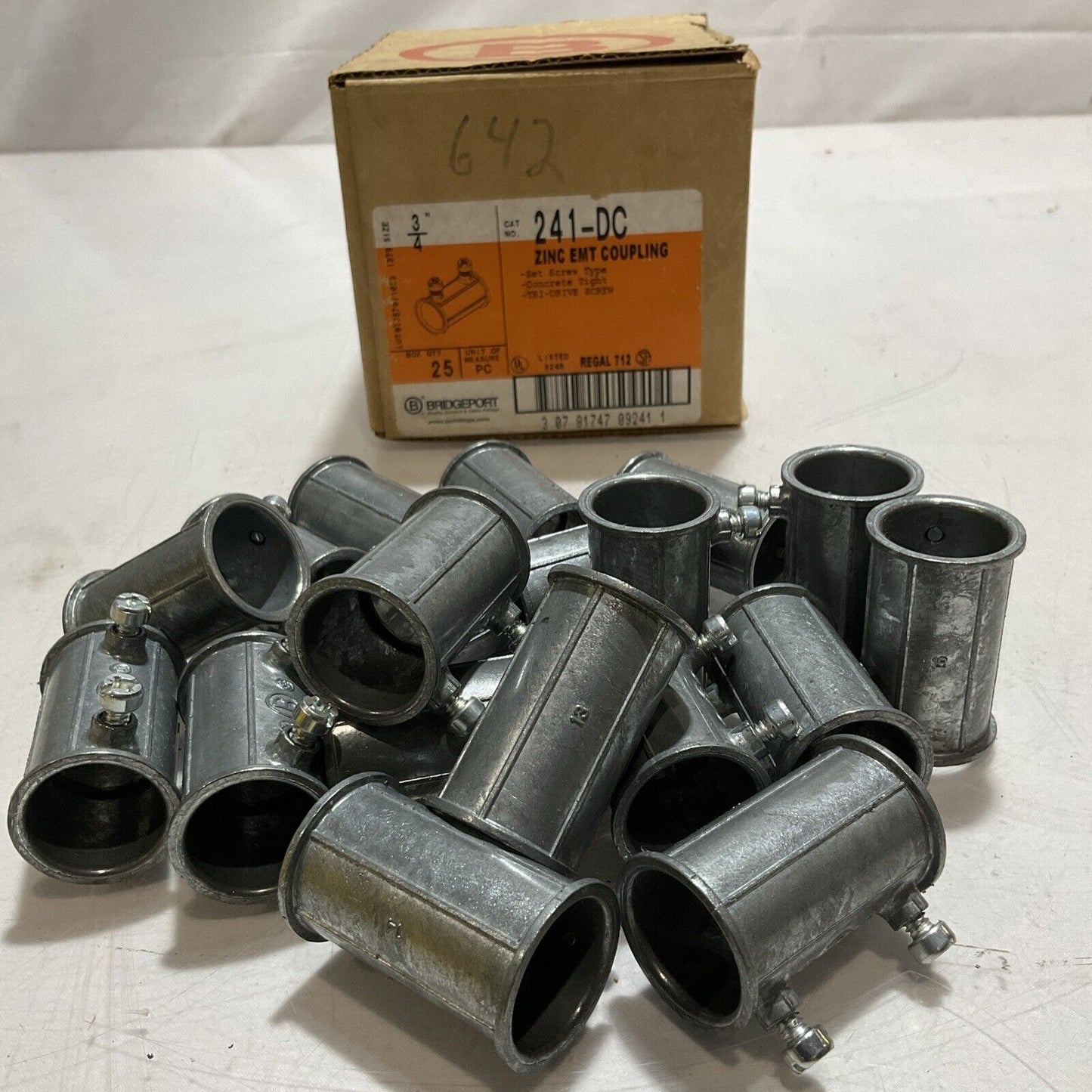 BRIDGEPORT 241-DC ZINC EMET COUPLING LOT 19 U3S