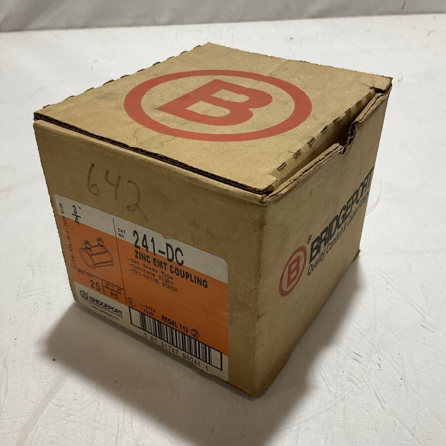 BRIDGEPORT 241-DC ZINC EMET COUPLING LOT 19 U3S