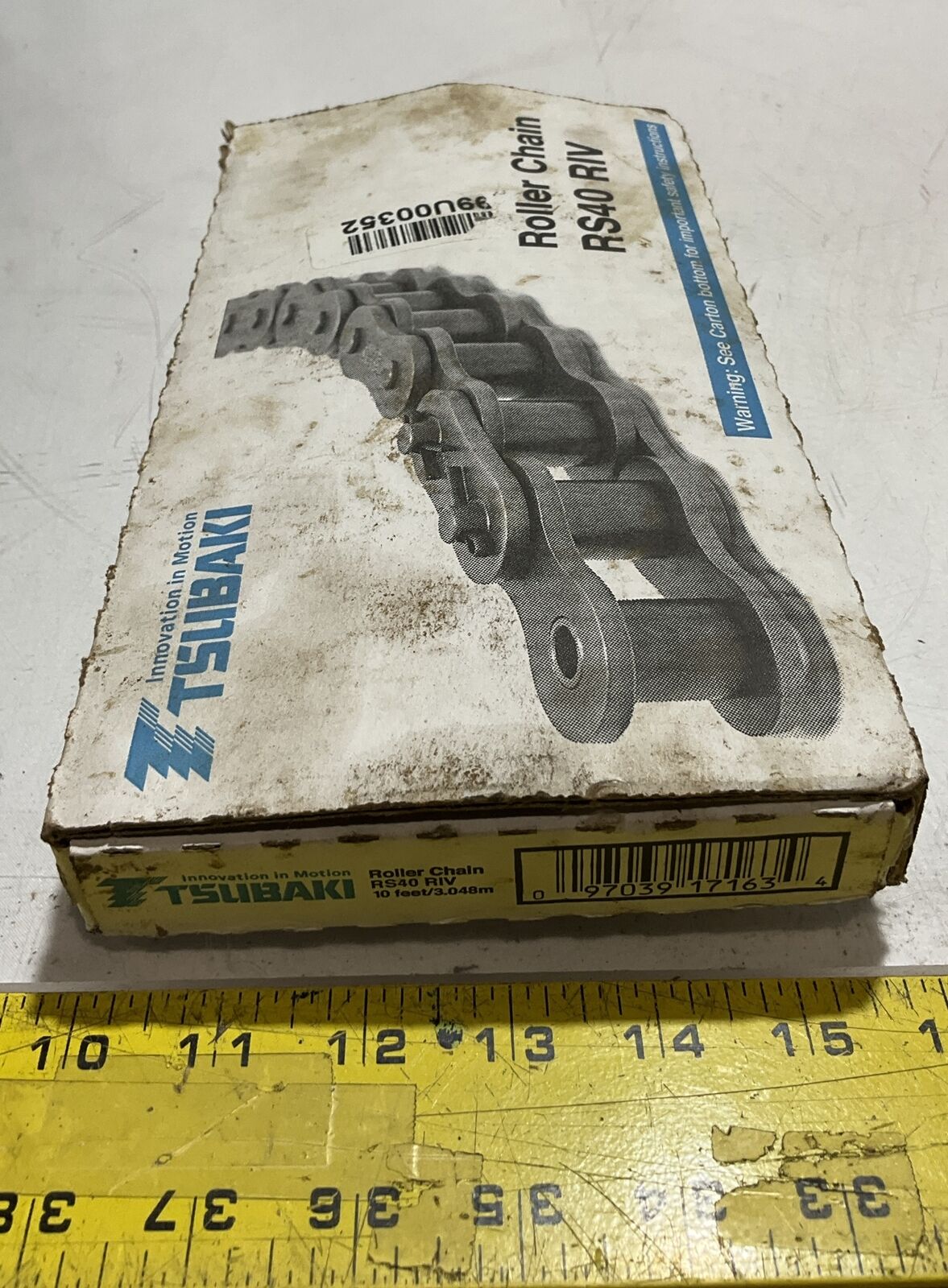 TSUBAKI RS40 RIV ROLLER CHAIN RN6