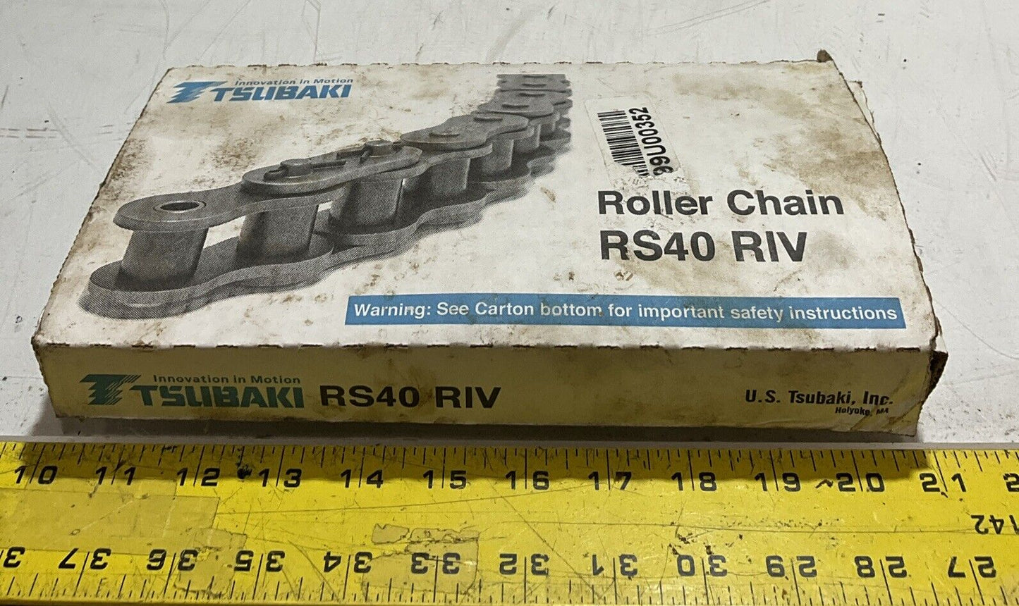 TSUBAKI RS40 RIV ROLLER CHAIN RN6