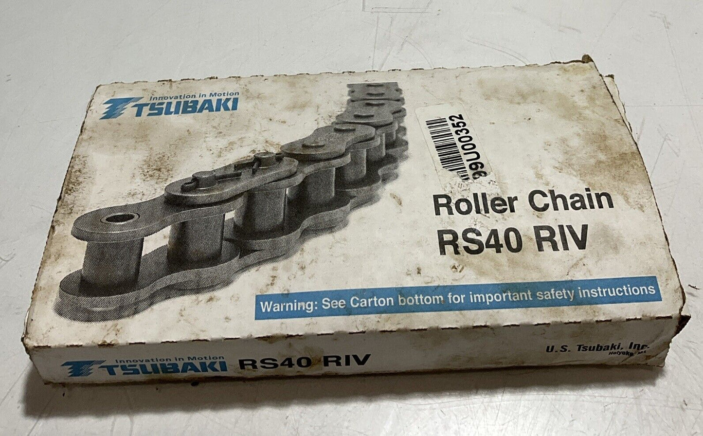TSUBAKI RS40 RIV ROLLER CHAIN RN6