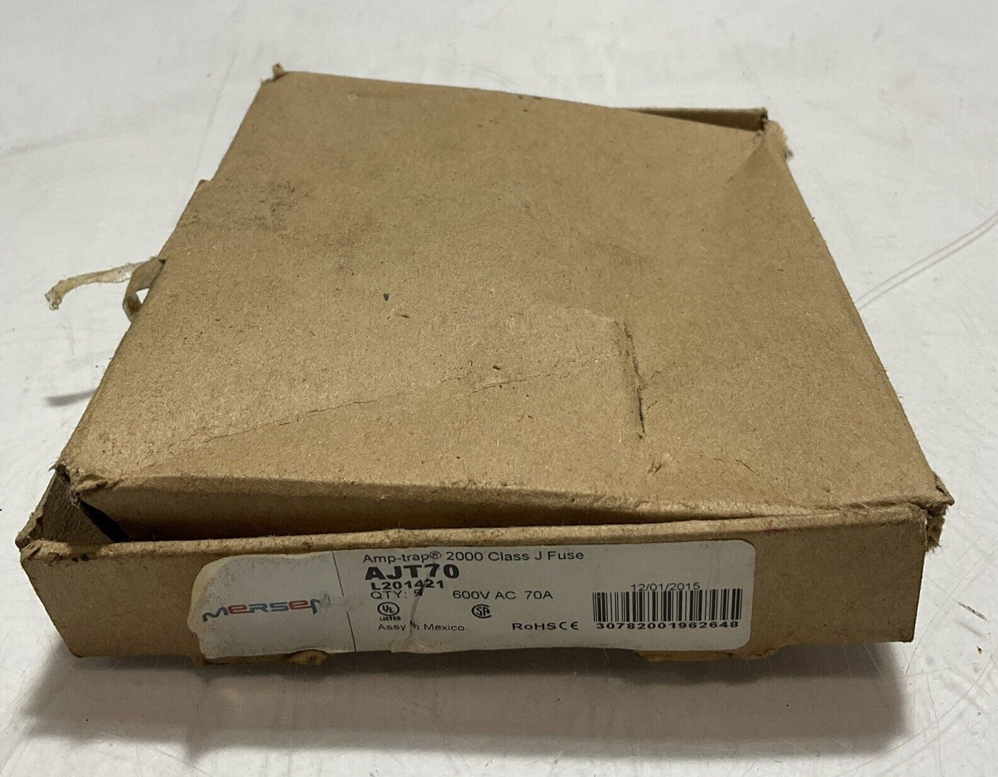 FERRAZ SHAWMUT AJT70 DUAL ELEMENT TIME DELAY 70A 600VDC CLASS J LOT OF 3 RM6