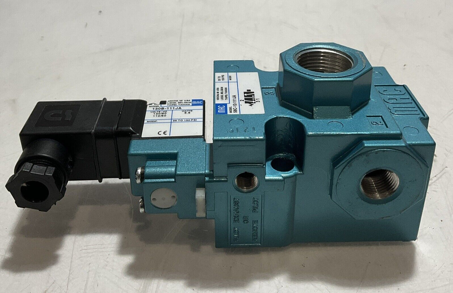 MAC 130B-111JA SOLENOID VALVE 56C-12-111JA U3S