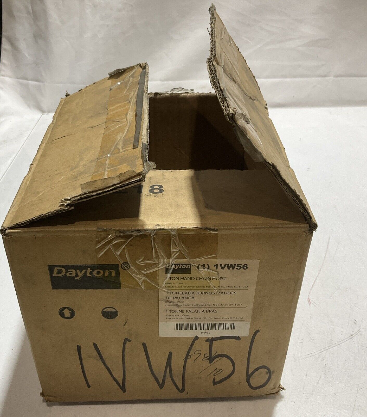 DAYTON 1VW56 1TON MANUAL HAND CHAIN HOIST U3S