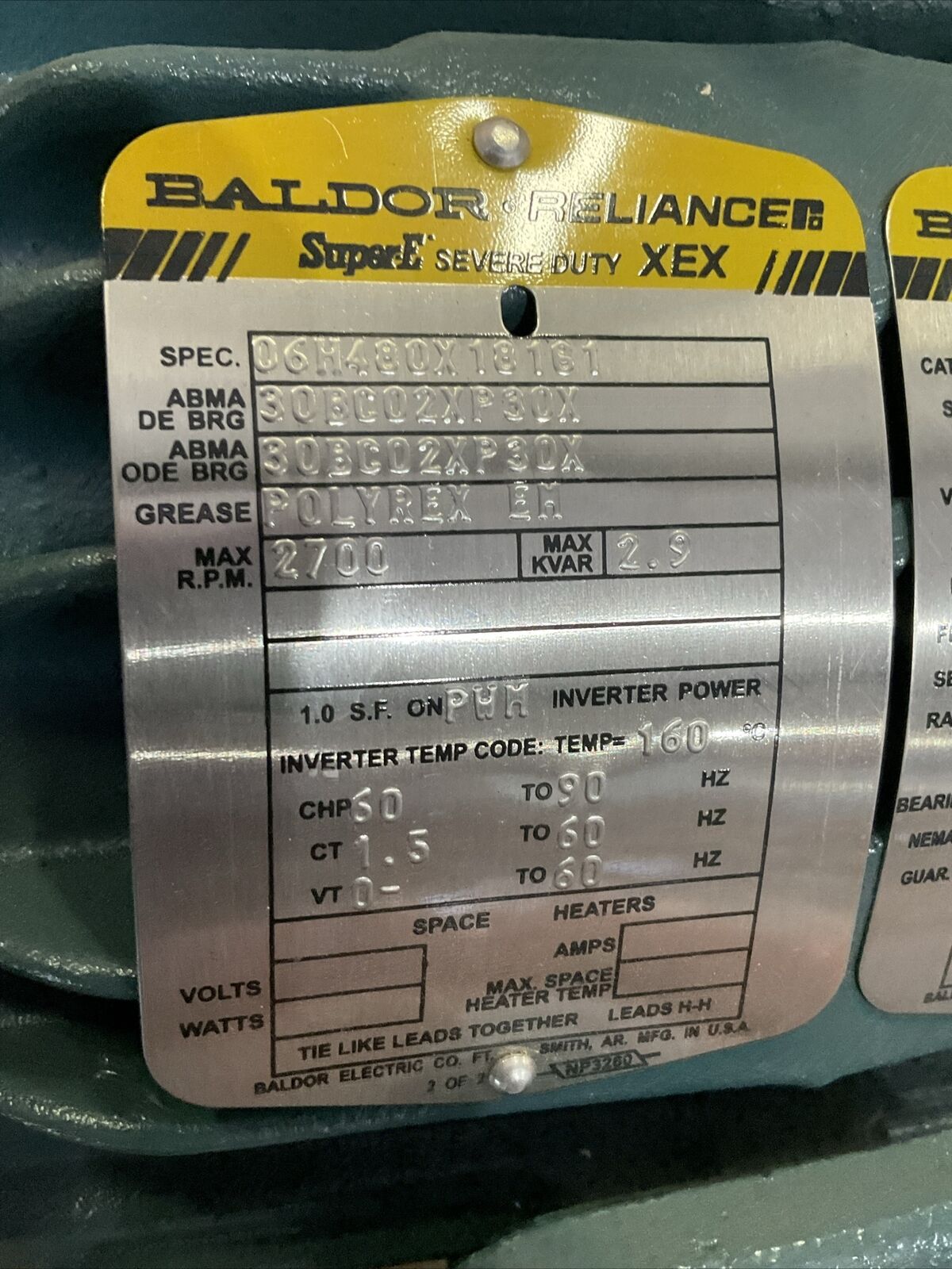 PHILADELPHIA RAVEN 3800 3853M SPENT WASH WATER SUMP MIXER MIX-84-6011 1800RPM