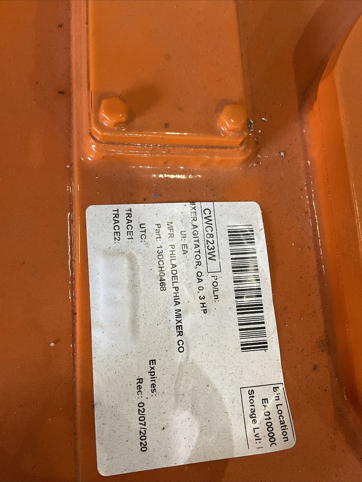 PHILADELPHIA RAVEN 3800 3853M SPENT WASH WATER SUMP MIXER MIX-84-6011 1800RPM