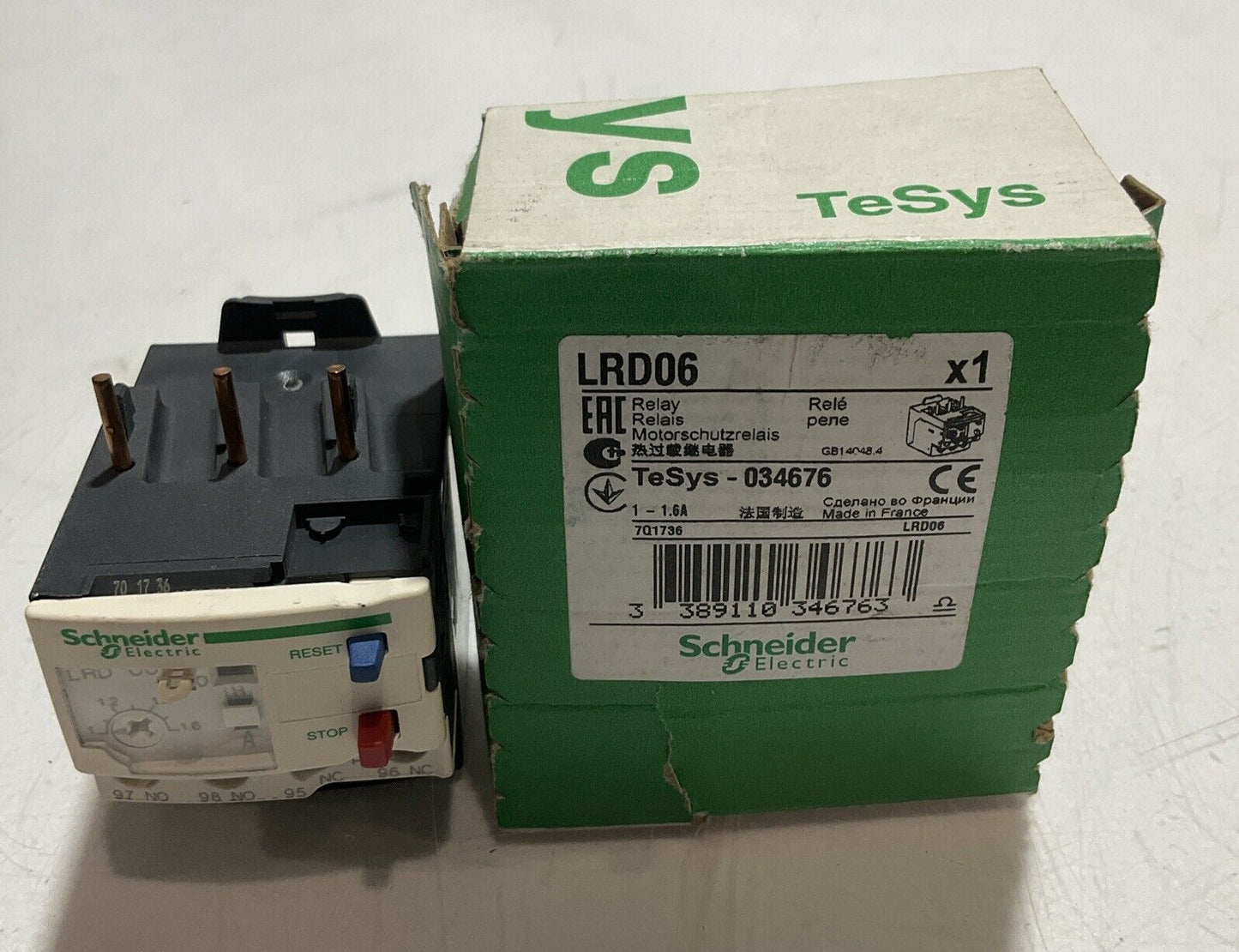 SCHNEIDER ELECTRIC LRD06 RELAY MOTORSCHUTZRELAIS U3S