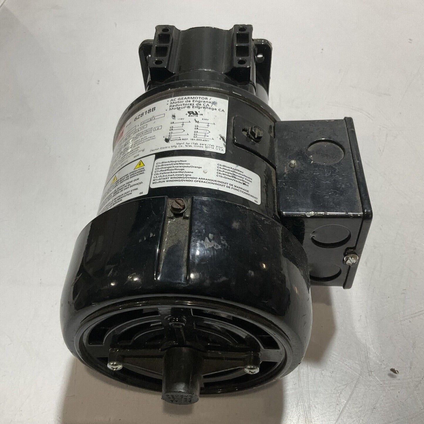 DAYTON 6Z818B AC GEARMOTOR U3S