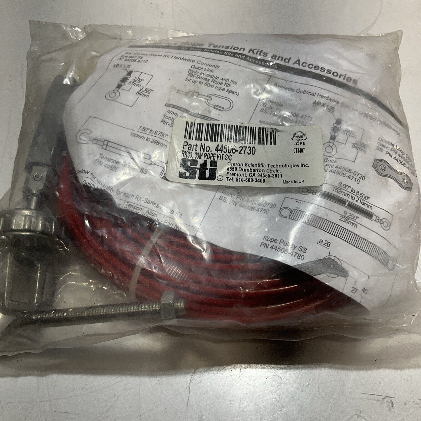 STI 44506-2730 RK- SERIES ROPE TENSION KITS AND ACCESSORIES U3S