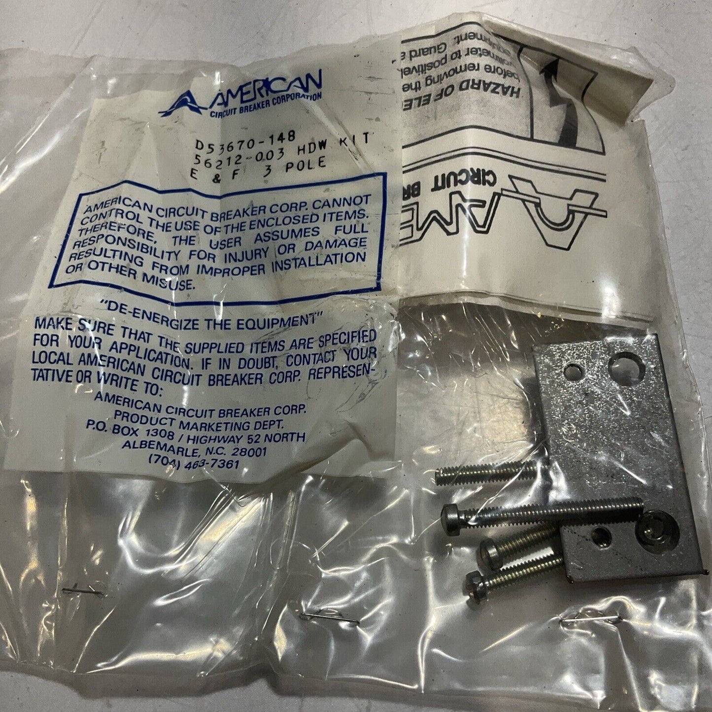 AMERICAN NEF437020 20A CIRCUIT BREAKER 3POLES 250VOLTS DC U3S