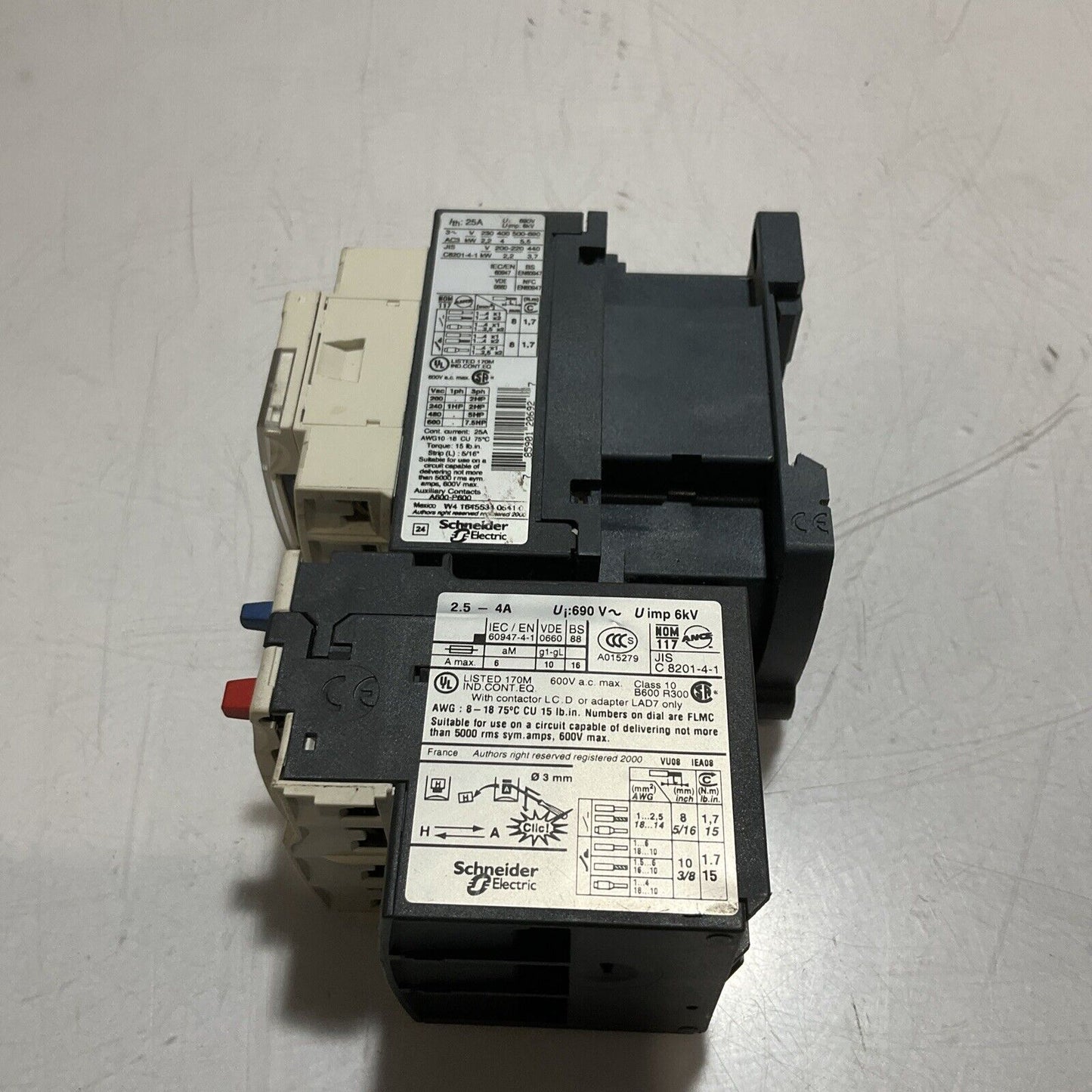 TELEMECANIQUE LC1D09 CONTRACTOR MOTOR CONTROL 690V U3S