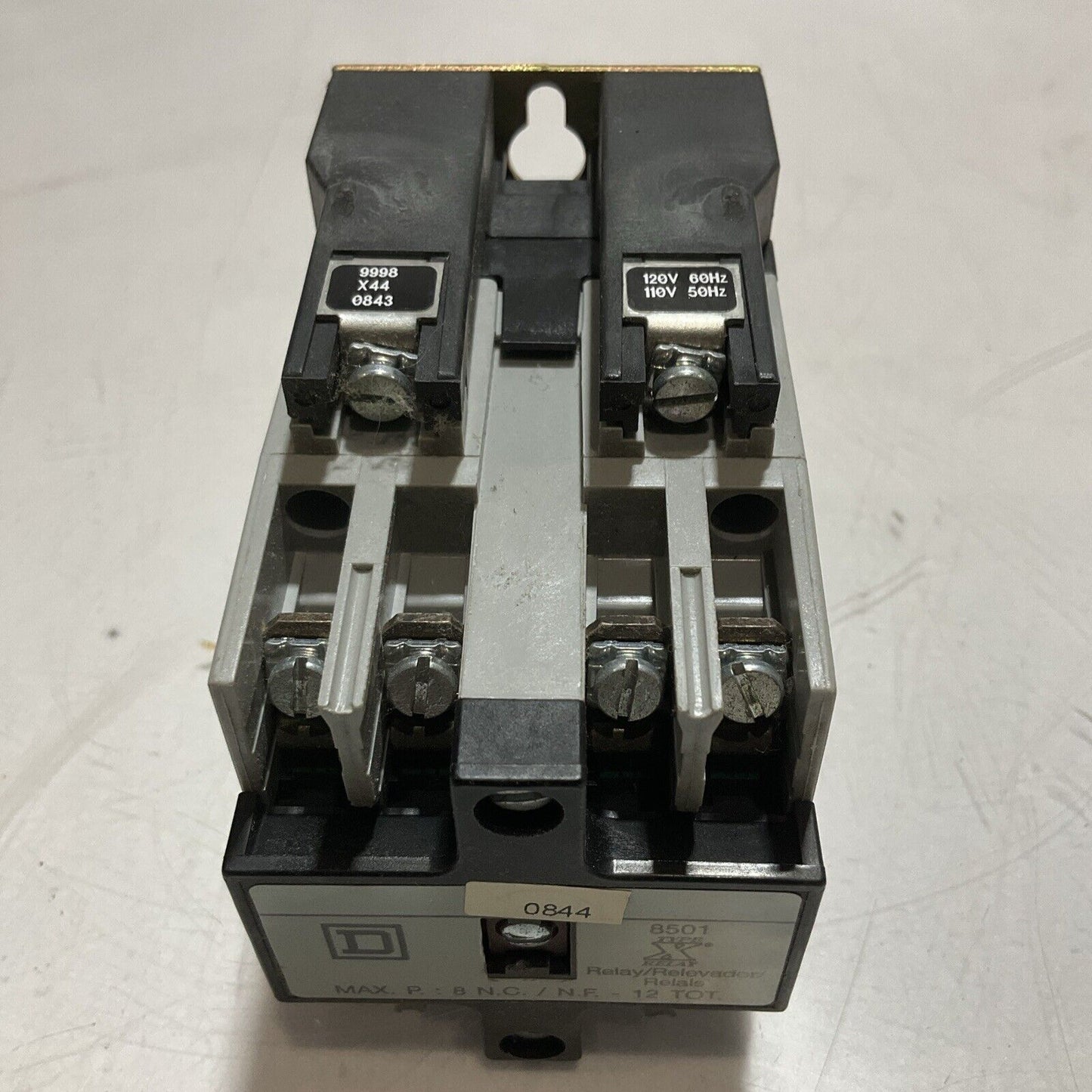 SQUARE D 8501X040 8501 TYPE X INDUSTRIAL CONTROL RELAY 120V U3S