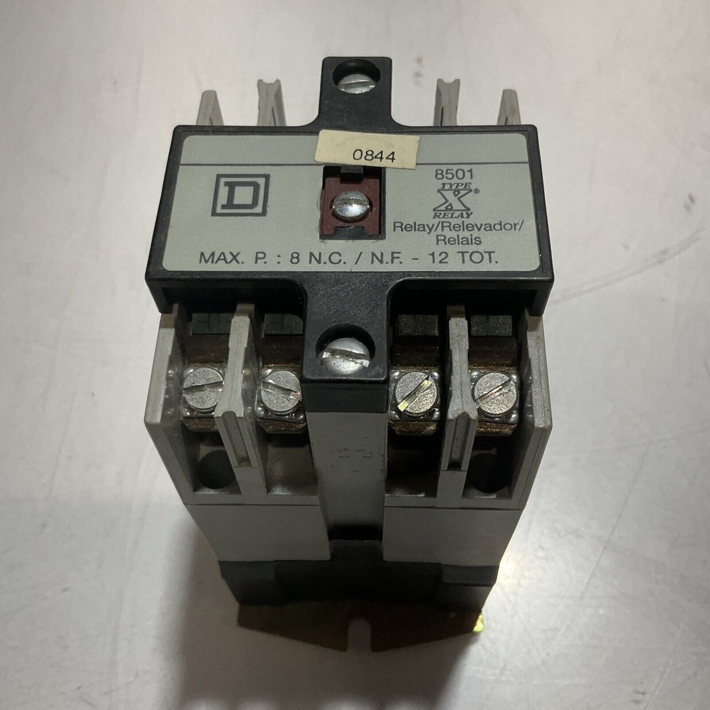SQUARE D 8501X040 8501 TYPE X INDUSTRIAL CONTROL RELAY 120V U3S