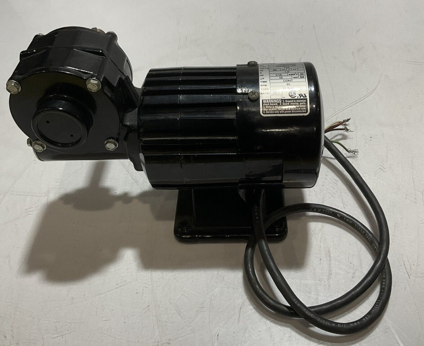 BODINE ELECTRIC COMPAN 34X4BFCI-5R GEARMOTOR U3S