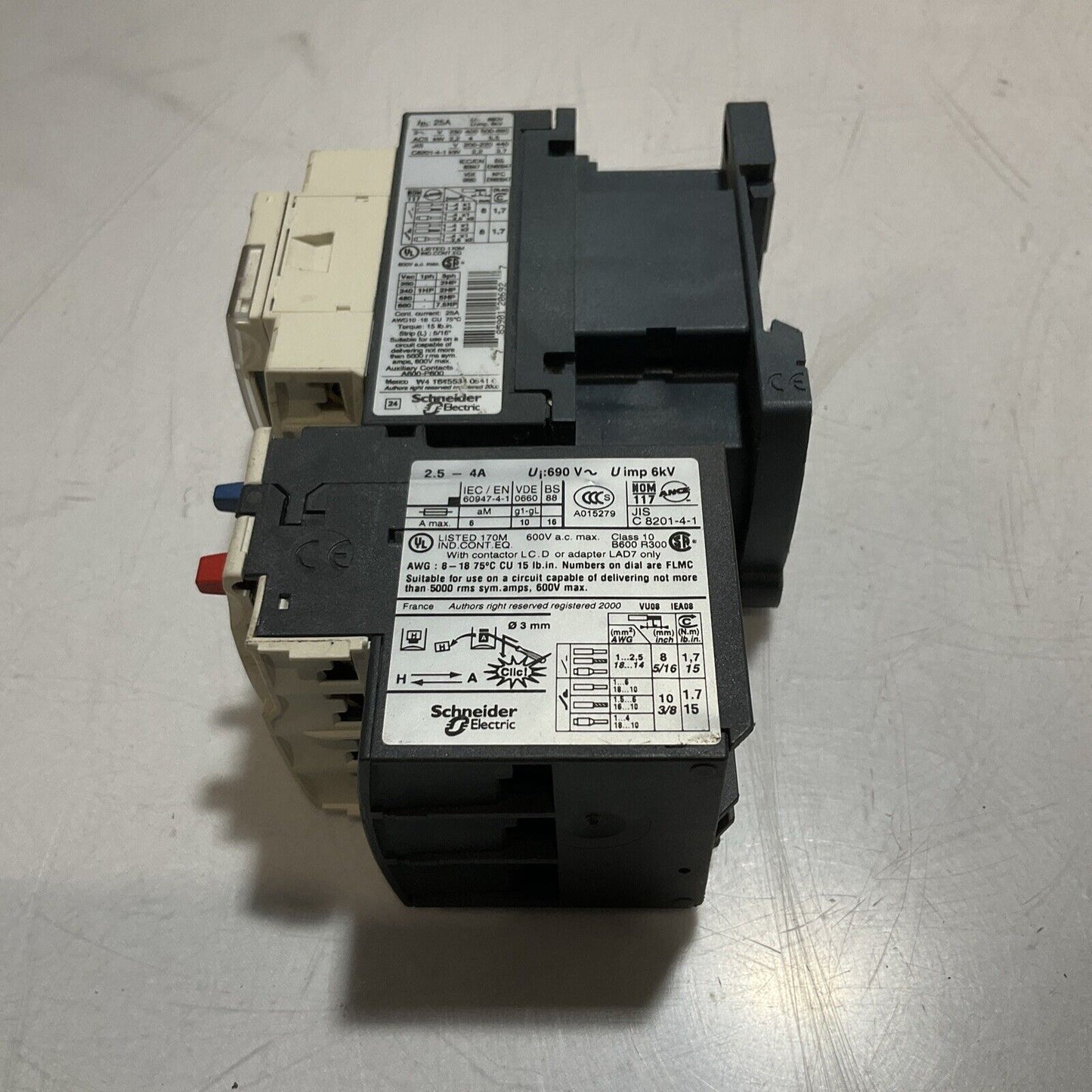 TELEMECANIQUE LC1D09 CONTRACTOR MOTOR CONTROL 690V U3S
