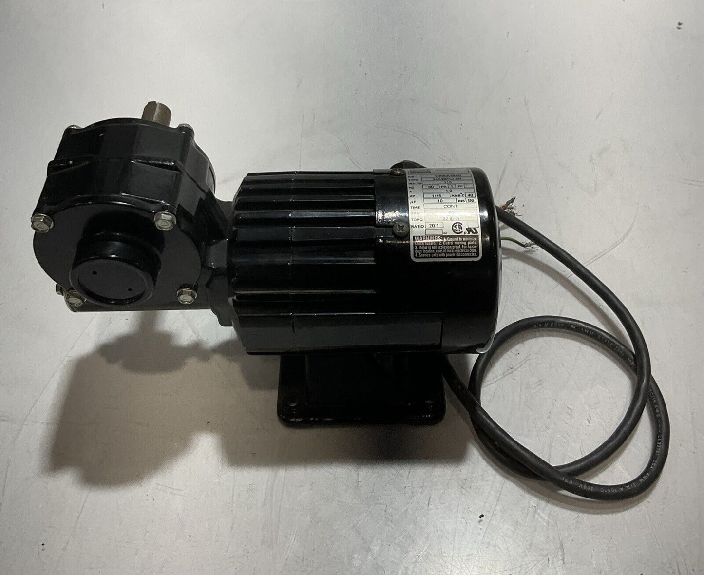 BODINE ELECTRIC COMPAN 34X4BFCI-5R GEARMOTOR U3S