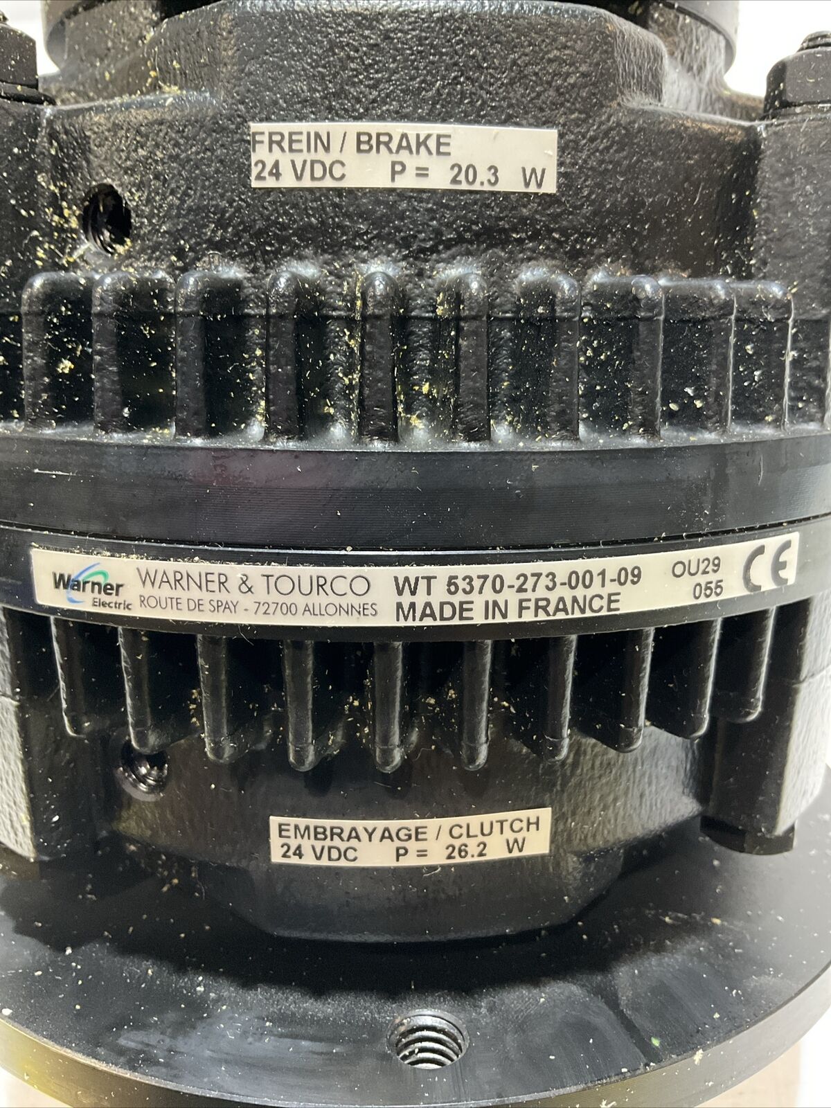 WARNER & TOURCO WT 53-273-001-09 EMBRAYA/ CLUTCH BRAKE 24VDC 26.2 W U3S