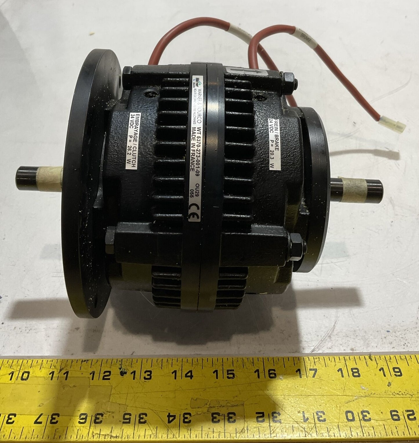 WARNER & TOURCO WT 53-273-001-09 EMBRAYA/ CLUTCH BRAKE 24VDC 26.2 W U3S