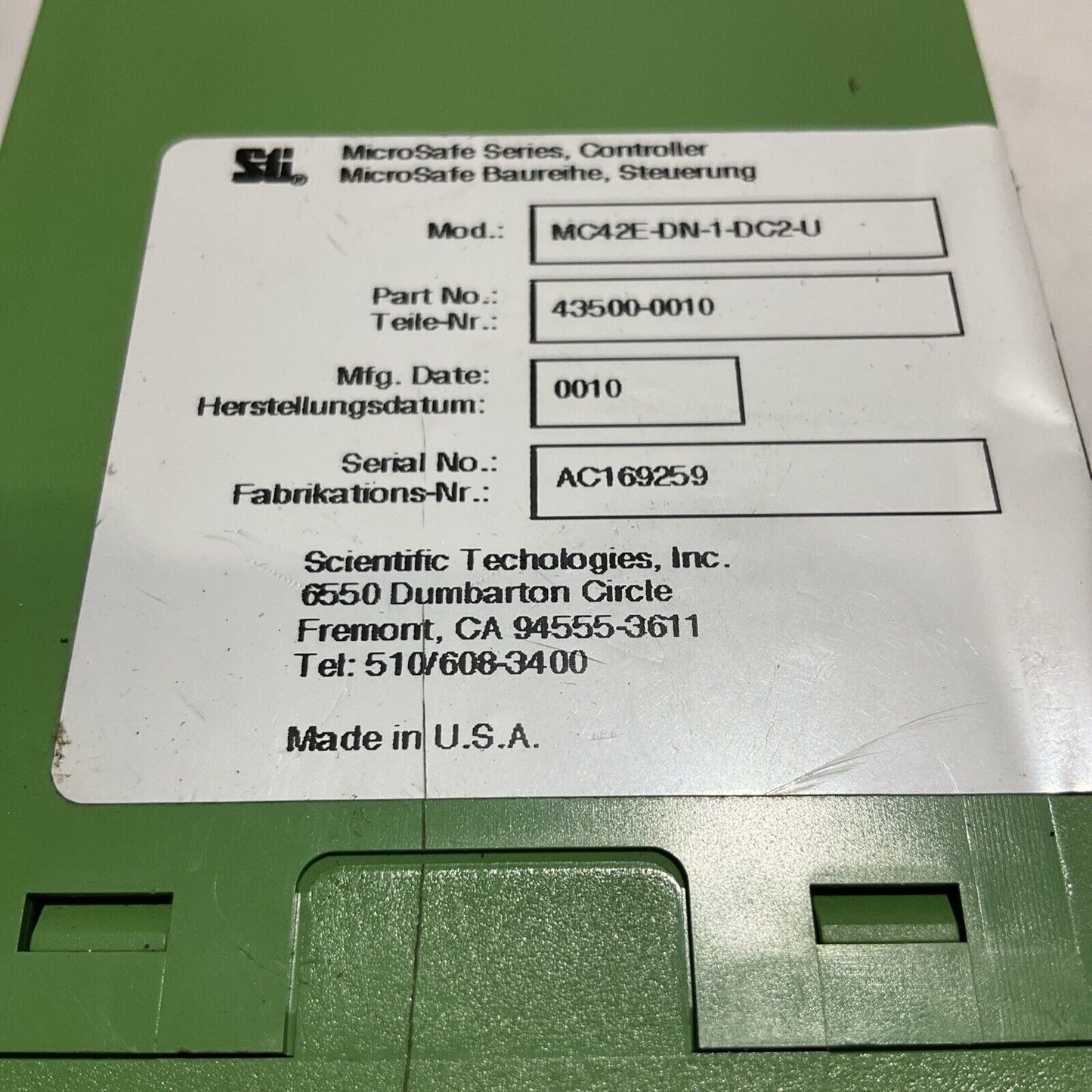 STJ MC42E-DN-1-DC2-U MICROSAFE MC42E-DN CONTROLLER U3S